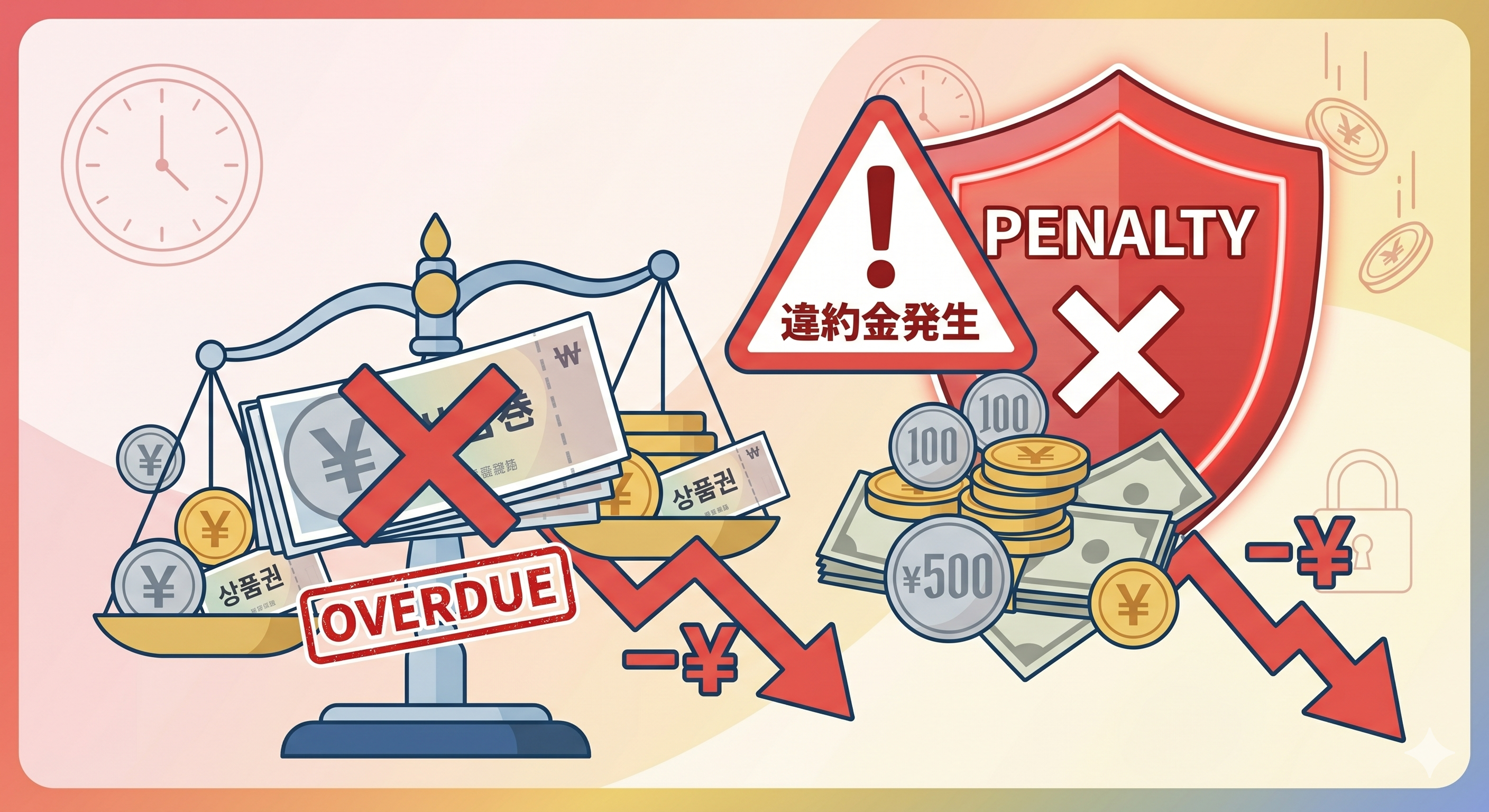 先払い買取で商品券が送れない場合のペナルティ